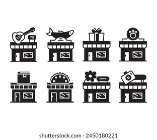 shop and grocery icons set vector illustration