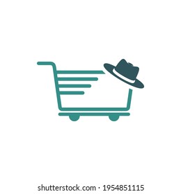 Shop Hat logo design vector illustration, Creative Hat logo design concept template, symbols icons