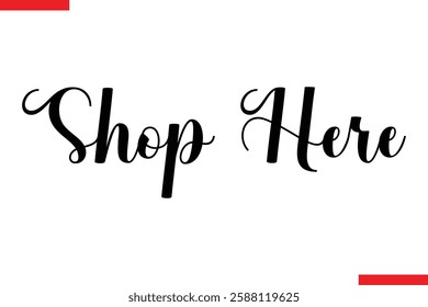 Shop Here Desing sale typography Text