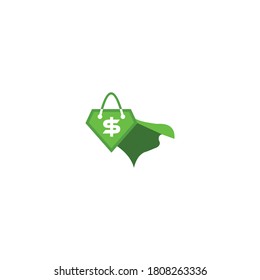 shop hero logo. bag shop and diamond design inspiration
