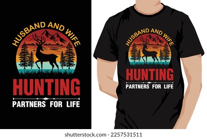SHOP TO Hunting T-shirt design Template.