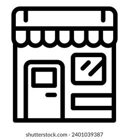 Shop Hypermarket Symbol Umrandungsvektor. Outlet Sales Emporium. Einkaufszentrum Mega