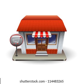 スーパーマーケット 外観 のイラスト素材 画像 ベクター画像 Shutterstock