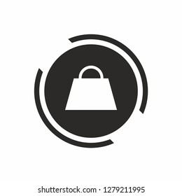 Shop icon. Bag logo vector