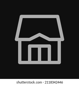 shop icon with black background