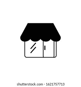 shop icon black vector illustration