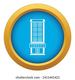 Shop icon blue vector isolated on white background for any design
