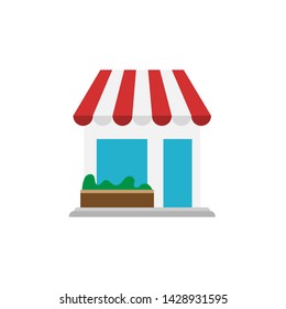 Shop icon design template. Store icon vector flat design 
