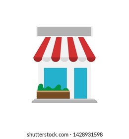 Shop icon design template. Store icon vector flat design 