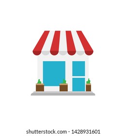 Shop icon design template. Store icon vector flat design 