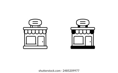 Shop icon design with white background stock illustration