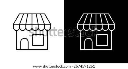 Shop icon. Editable stroke line icons