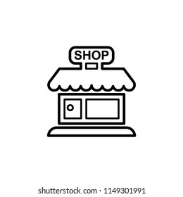 Shop icon flat design