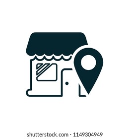 Shop icon flat design