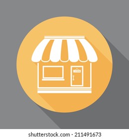 Shop icon - flat design
