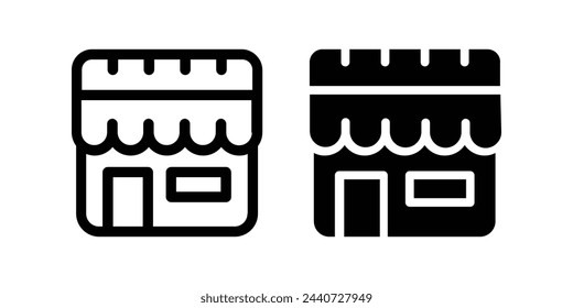 Shop-Symbol. flache Darstellung des Vektor-Symbols