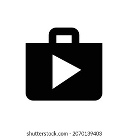 shop Icon. Flat style design isolated on white background. Vector illustration