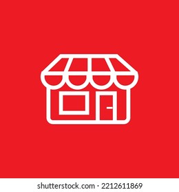 Shop icon, shop graphic resource template, vector illustration.