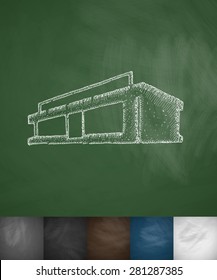 shop icon. Hand drawn vector illustration. Chalkboard Design