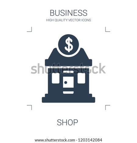 shop icon. high quality filled shop icon on white background. from business collection flat trendy vector shop symbol. use for web and mobile