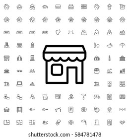 shop icon illustration isolated vector sign symbol. Real Estate icons set.