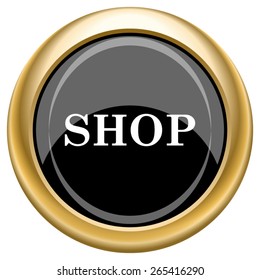 Shop icon. Internet button on white  background. EPS10 Vector. 