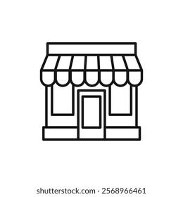 Shop icon Isolated flat vector in outline