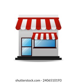 Shop icon isolated on vector illustration white background
