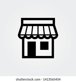 Shop Icon Isolated on White Background
