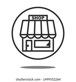 Shop icon. Isolated on white background. 