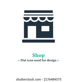 Shop icon isolated on a white background. store symbol, online shopping for web and mobile apps.