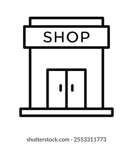 Shop icon isolated on white background