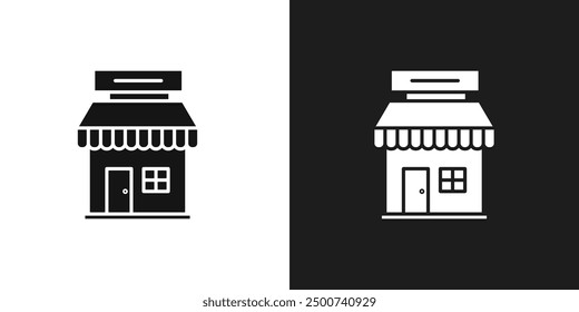 Shop icon line art vector