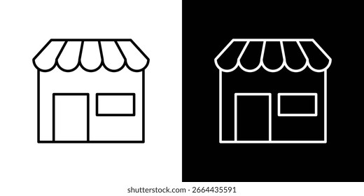 Shop-Symbol in Linien-Shapes, dünne Linie design Vektorgrafik