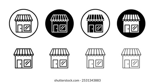 Icono de la tienda logotipo lineal aislado