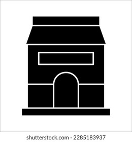 shop icon, or logo, symbol vector illustration, sign isolated - Vector icon collection, black white style, high quality.
