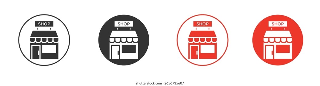 Icono de la tienda para el logotipo, símbolo de la muestra del Vector para el diseño
