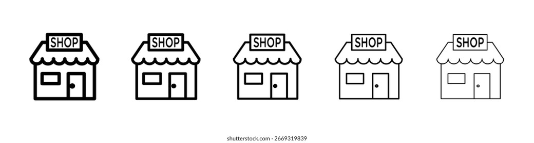 Icono de la tienda para el concepto móvil y el Diseño web.