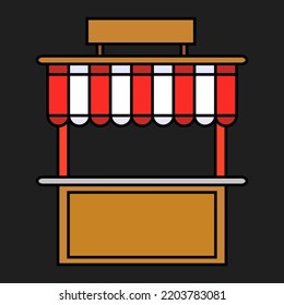 shop icon on dark background