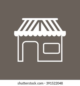 Shop Icon on Dark Gray Color. Eps-10.