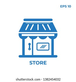 Shop icon on the white background. Store picture,  Illustration symbol