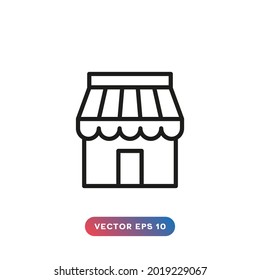 Shop icon on white background