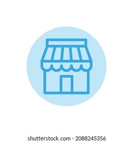Shop icon on white background