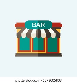 Shop icon on a white background. Flat design. Vector illustration