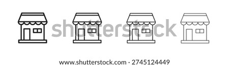 Shop icon outline vector. outline icons collection.