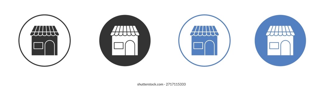 Conjunto de pictogramas do ícone de loja. Designs de ícone de vetor