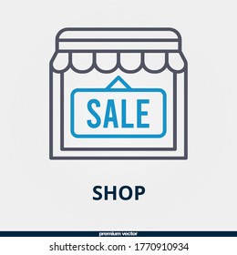 icono de tienda, icono de tienda bicolor premium.