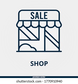 icono de tienda, icono de tienda lineal premium.