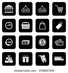 shop icon set vector sign symbol