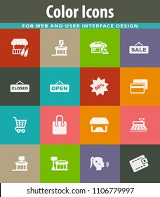 Shop icon set for web sites and user interface